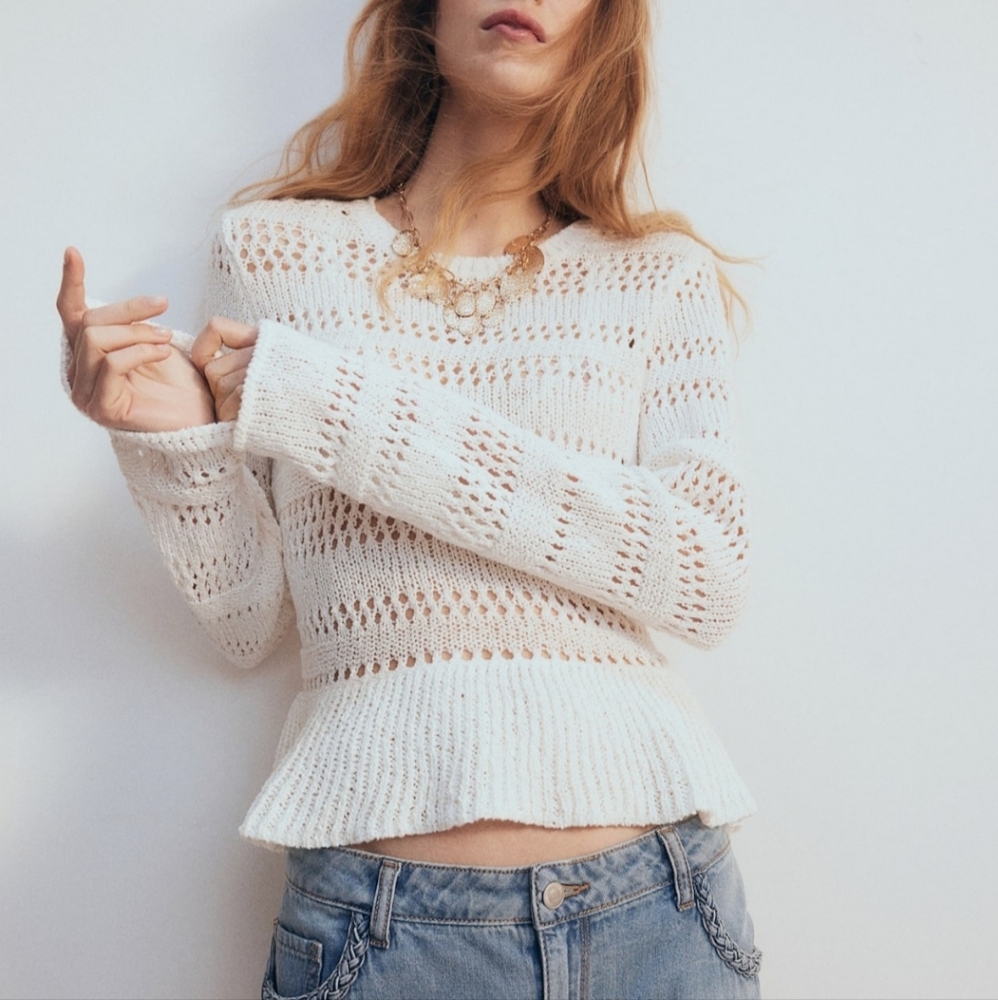 H&M Peplum Knit Sweater